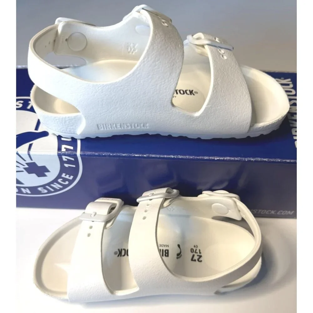 Birkenstock Milano EVA Kids Sandals White EU 27 US 9-9.5 Waterproof Lightweight - Picture 4 of 16